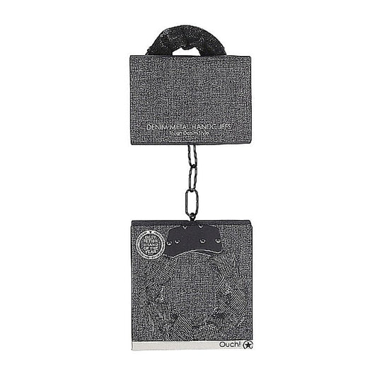 OUCH! Denim Metal Handcuffs by Shots Toys