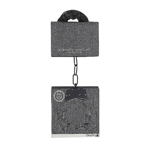 OUCH! Denim Metal Handcuffs by Shots Toys