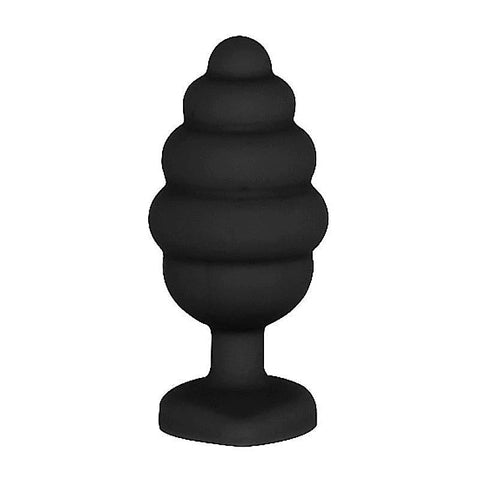 OUCH! XL Ribbed Diamond Heart Plug by Shots Toys