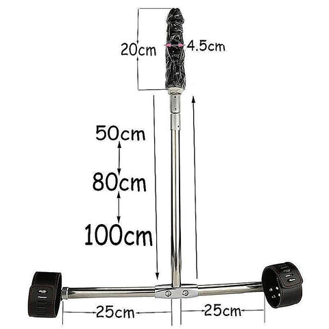Ankle Spreader Bar With Dildo by BDStyle