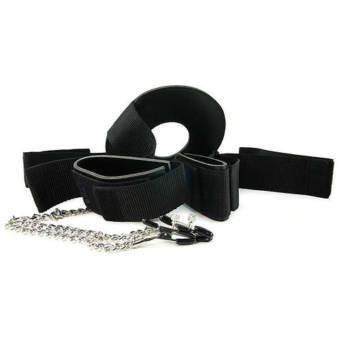 Detained Restraint System with Nipple Clamps by XR Brands