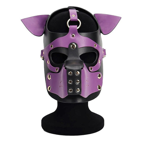 Double Color Dog Bondage Hood by BDStyle