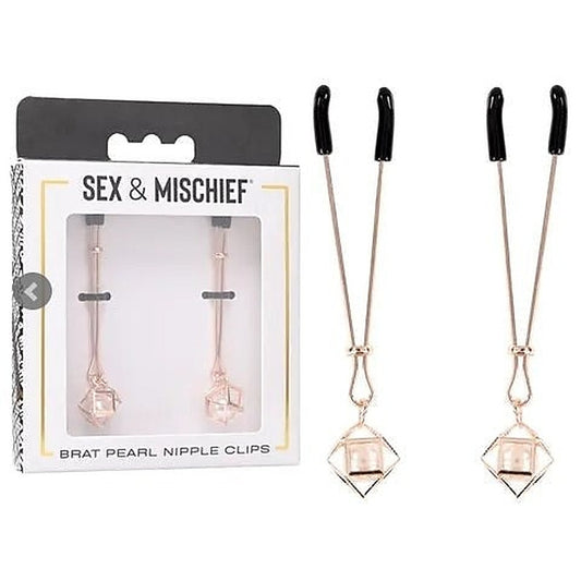 S&M Brat Pearl Nipple Clamps by Sportsheets