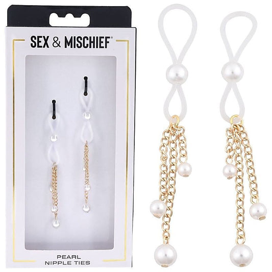 S&M Pearl Nipple Ties by Sportsheets