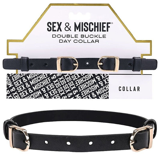 S&M Double Buckle Day Collar by Sportsheets