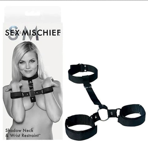 S&M Shadow Neck And Wrist Restraint by Sportsheets