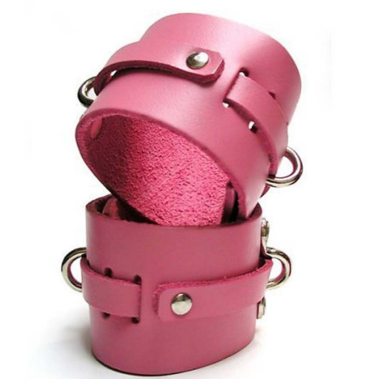 Bound Leather Ankle Cuffs by KinkLab