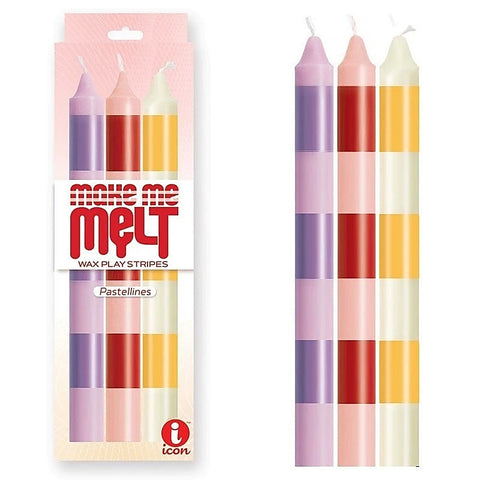 The 9's Make Me Melt Drip Candles Pastellines by Icon Brand