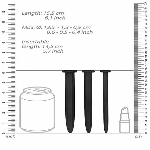 Silicone Rugged Nail Urethral Sounding Plug Set