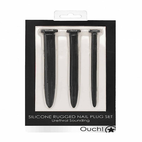 Silicone Rugged Nail Urethral Sounding Plug Set