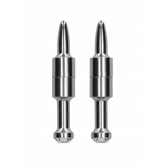 Magnetic Diamond Pin Nipple Clamps by Shots Toys