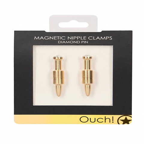 Magnetic Diamond Pin Nipple Clamps by Shots Toys