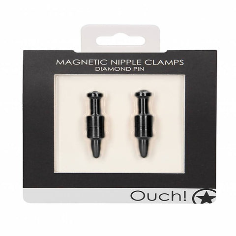Magnetic Diamond Pin Nipple Clamps by Shots Toys
