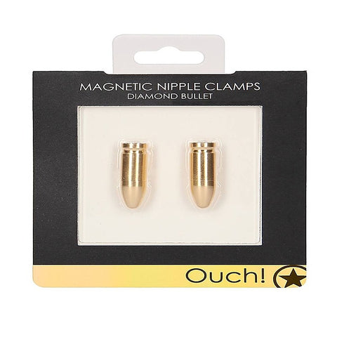 Magnetic Nipple Clamps Diamond Bullet by Shots Toys