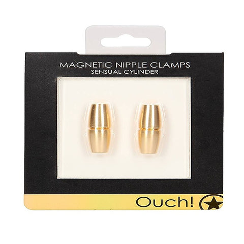 Sensual Cylinder Magnetic Nipple Clamps by Shots Toys