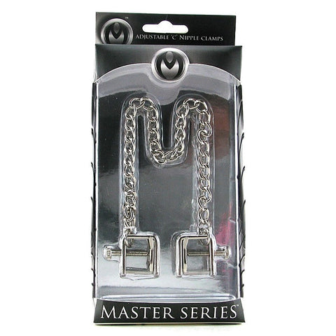Siege Adjustable BDSM Nipple Stretcher Clamps by XR Brands