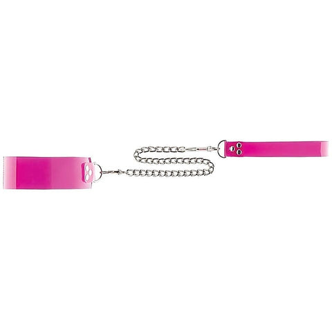 Bad Romance Pink Translucent Slave Collar by Shots Toys