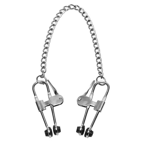 Intensity Nipple Press Clamps With Chain by XR Brands