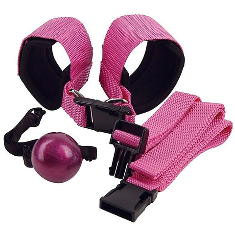 Sinners' Sex Straps with Ball Gag Pink by Topco