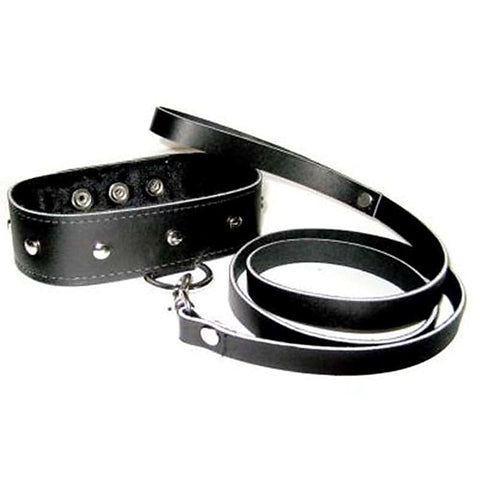 Leather Leash and Collar by Sportsheets