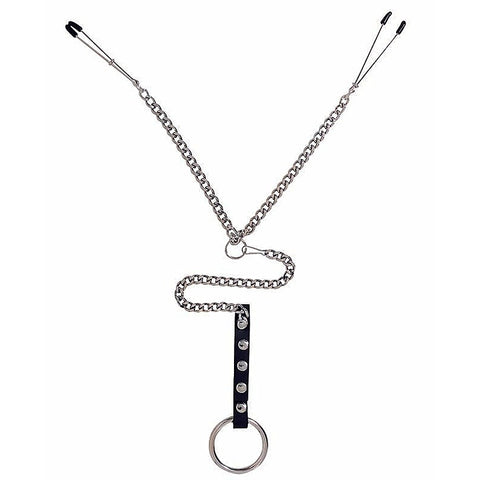 Y-Style Adjustable Tweezer Clamps With Cock Ring