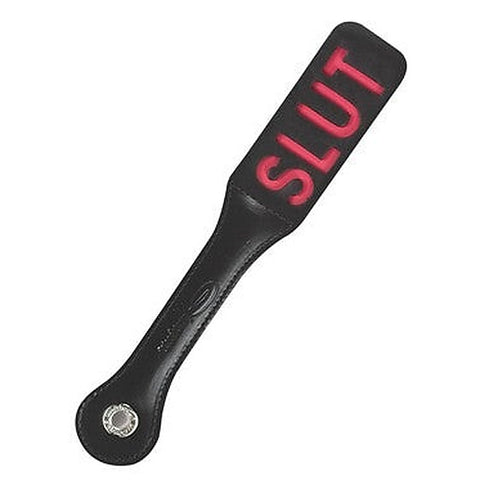 12 Inch Leather Slut Impression Paddle by Sportsheets