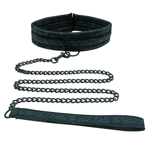 Midnight Lace Collar & Leash by Sportsheets