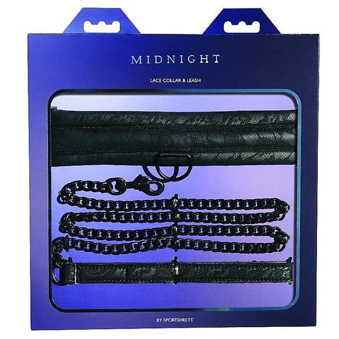 Midnight Lace Collar & Leash by Sportsheets