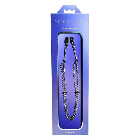Midnight Bling Nipple Clips by Sportsheets