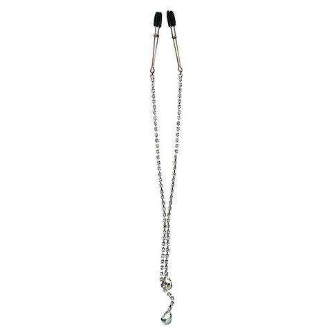 Midnight Teardrop Nipple Clips by Sportsheets