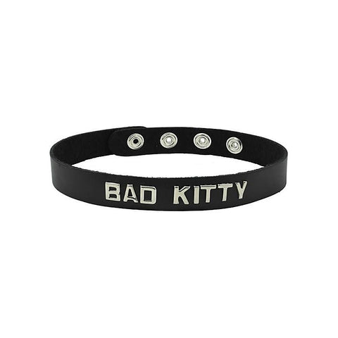 Wordband Collar - BAD KITTY by Spartacus Enterprises