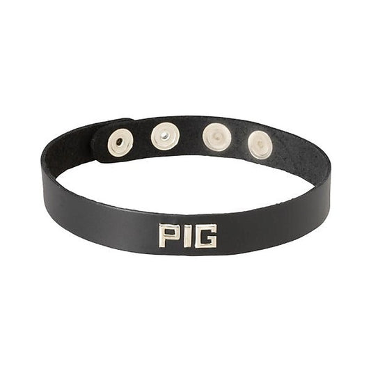 Wordband Collar - PIG by Spartacus Enterprises
