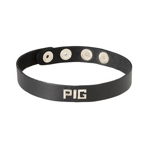 Wordband Collar - PIG by Spartacus Enterprises