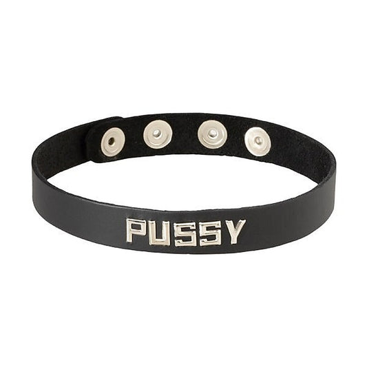 Wordband Collar - PUSSY by Spartacus Enterprises