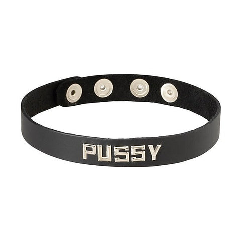 Wordband Collar - PUSSY by Spartacus Enterprises
