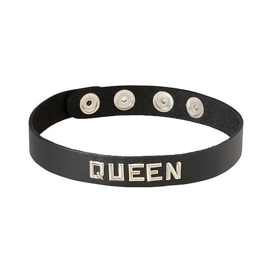 Wordband Collar - QUEEN by Spartacus Enterprises