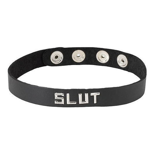 Wordband Collar - SLUT by Spartacus Enterprises
