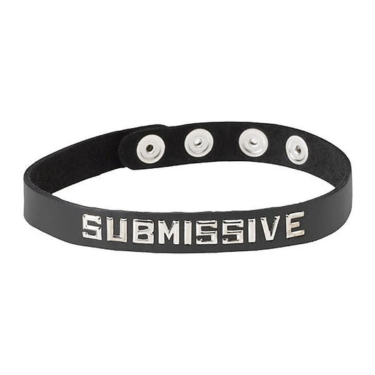 Wordband Collar - SUBMISSIVE by Spartacus Enterprises