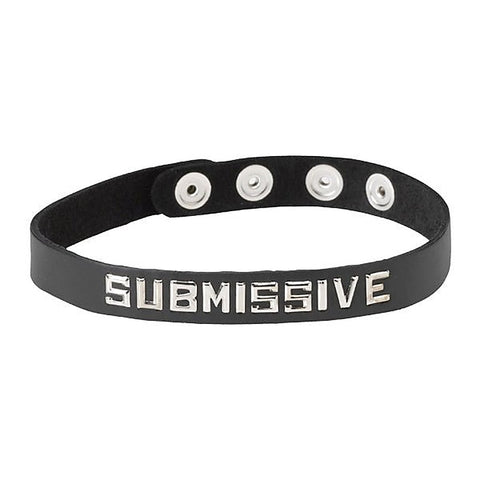 Wordband Collar - SUBMISSIVE by Spartacus Enterprises