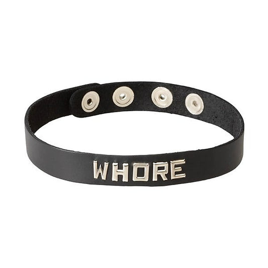 Wordband Collar - WHORE by Spartacus Enterprises