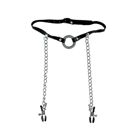 Fetish Fantasy Limited Edition O Ring Gag and Nipple Clamps