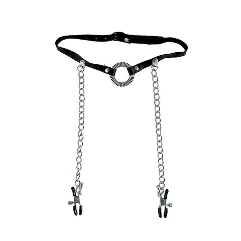 Fetish Fantasy Limited Edition O Ring Gag and Nipple Clamps