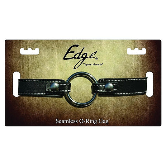 Edge Leather Seamless O-Ring Gag by Sportsheets