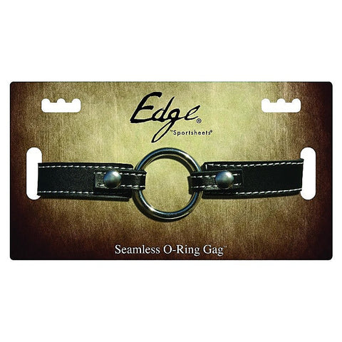 Edge Leather Seamless O-Ring Gag by Sportsheets