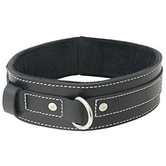 Edge Lined Leather BDSM Play Collar by Sportsheets