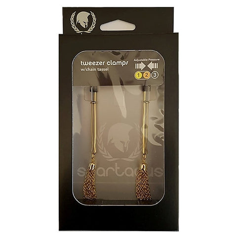 Spartacus Sensual Tweezer Clamps with Chain Tassel