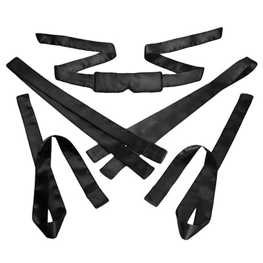 Bordeaux 5 Piece Satin Bondage Set by XR Brands