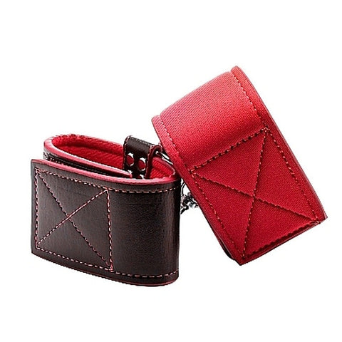 Ouch Reversible Wrist Cuffs Red by Shots Toys