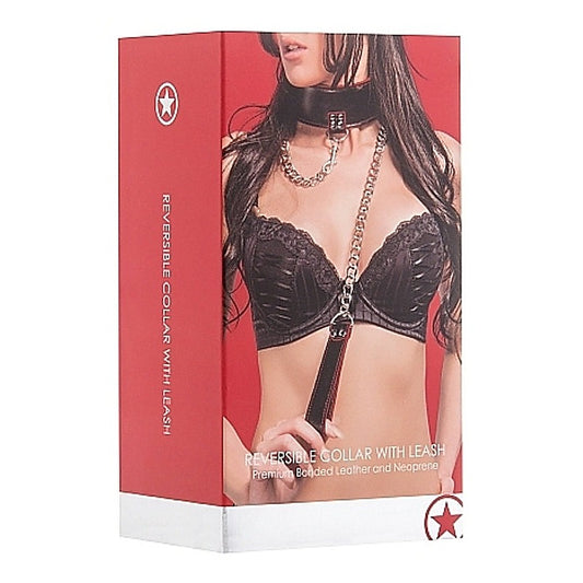 Ouch Reversible Collar with Leash by Shots Toys