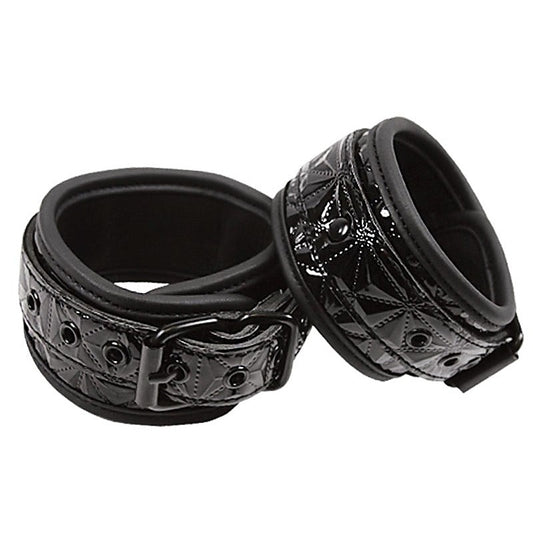 Luxurious Faux Leather Ankle Restraints by NS Novelties